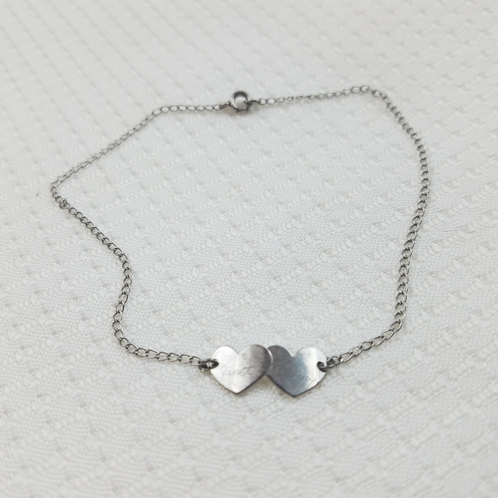 Signed AJC CO 925 Sterling Silver Ankle Bracelet